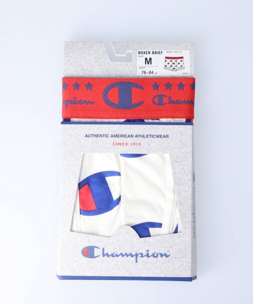 チャンピオン ロゴ総柄ボクサーブリーフ