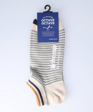 オクターブ ヘンプボーダー柄ソックス