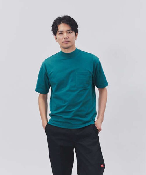 プラスワン 吸水速乾モックネックＴシャツ