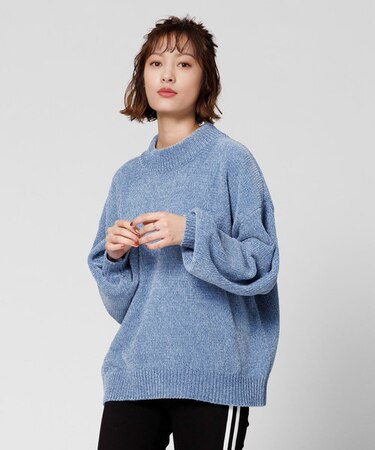 ハニーサックルローズ モールモックネックニット