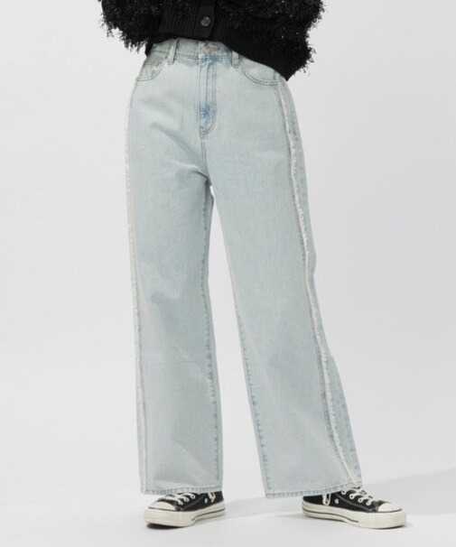 バックナンバー 脇フリンジワイドパンツ