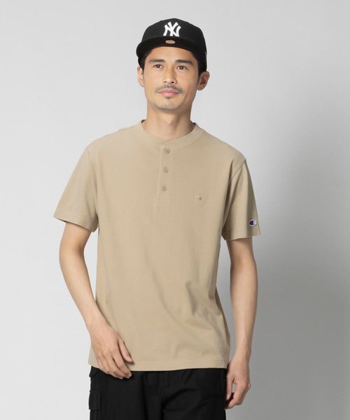 チャンピオン ヘンリーネックカノコTシャツ｜ライトオンの通販
