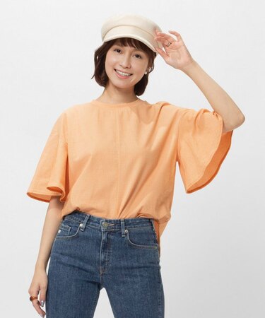 サムシング 袖フリルＴシャツ