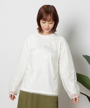 ハニーサックルローズ チュールレイヤード長袖Tシャツ