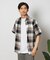 バックナンバー フェード加工半袖チェックシャツ