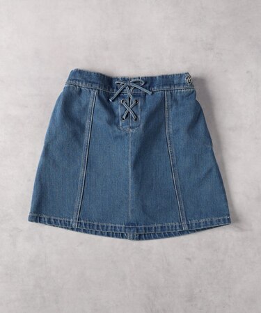 ヴィヴィアンブルー デニムレースアップスカート