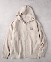 オーバーシー 【別注】パイルニットジップパーカー
