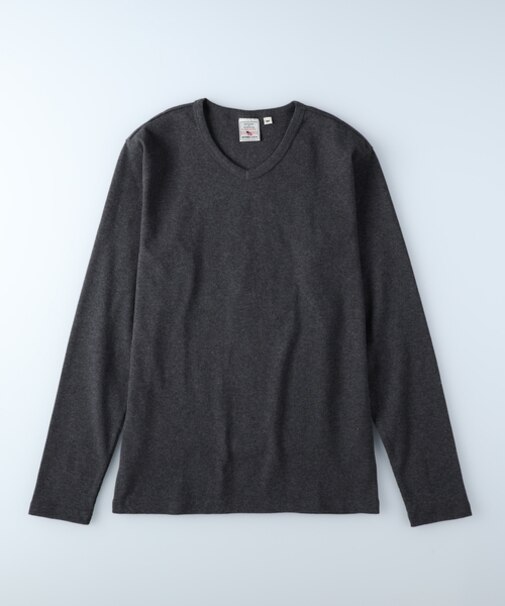 アビレックス ワッフルＶネックロンＴ