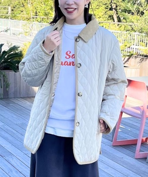 ブリティッシュカーキ キルティングジャケット