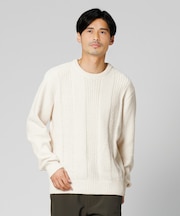 編み替えモールクルーニット