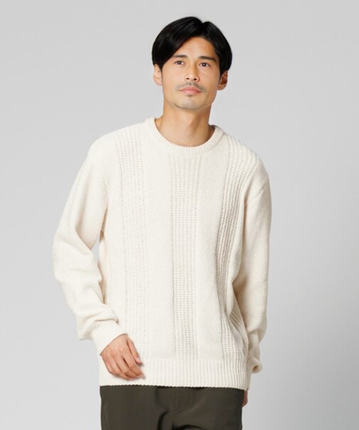 編み替えモールクルーニット