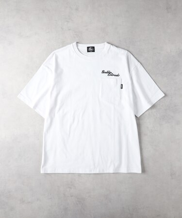 キャンプ7 ロゴ刺繍胸ポケットＴシャツ