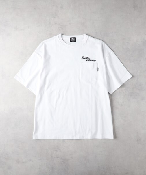 キャンプ7 ロゴ刺繍胸ポケットＴシャツ