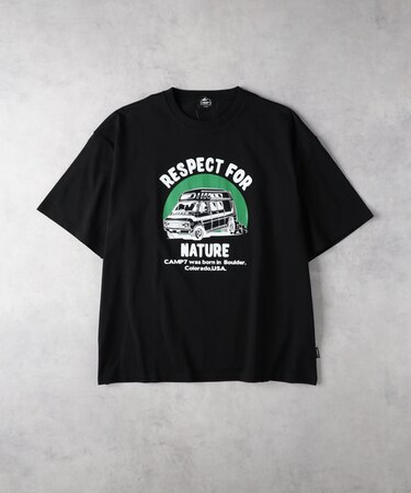 キャンプ7 グラフィックプリントＴシャツ