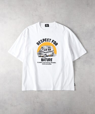 キャンプ7 グラフィックプリントTシャツ