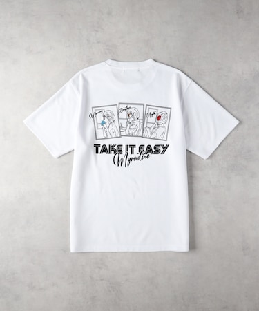 ガールプリント＆刺繍Ｔ