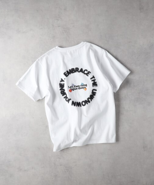 ぼかしプリント＆刺繍Ｔ