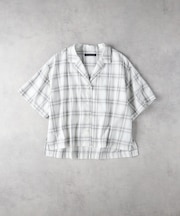 ハニーサックルローズ チェック開襟半袖シャツ