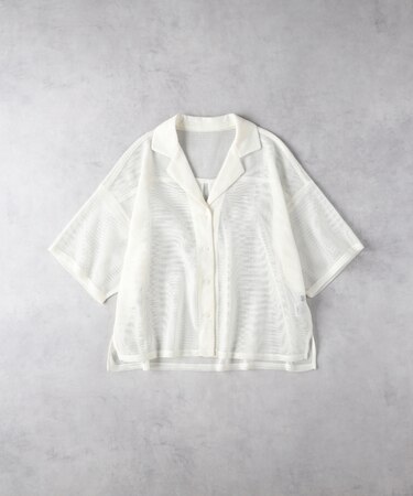 ハニーサックルローズ メッシュ開襟シャツ