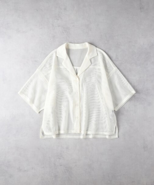 ハニーサックルローズ メッシュ開襟シャツ