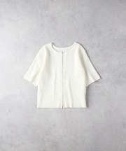 ハニーサックルローズ フロントジップ半袖ニット
