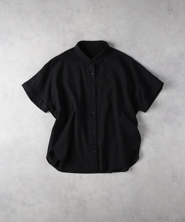 ハニーサックルローズ リネン混半袖シャツ