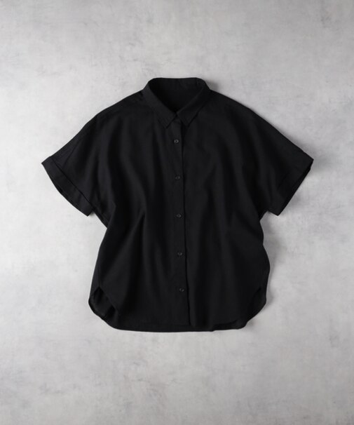 ハニーサックルローズ リネン混半袖シャツ