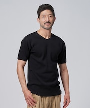アビレックス ミニワッフルＶネックＴシャツ