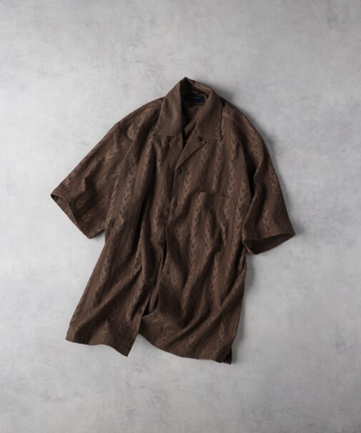 バックナンバー 透かし編み半袖シャツ