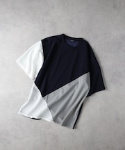 バックナンバー ジョーゼット斜め切替えデザインTシャツ