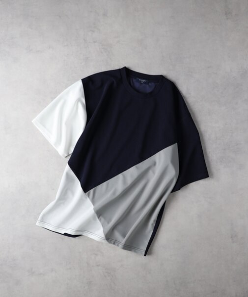 バックナンバー ジョーゼット斜め切替えデザインTシャツ