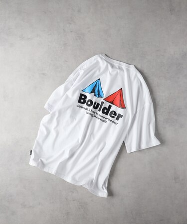 キャンプ7 バックテントロゴプリントＴシャツ