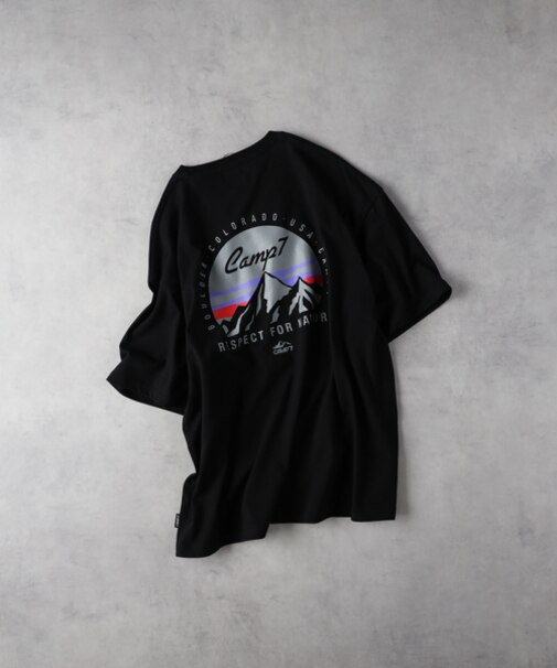 キャンプ7 マウンテンロゴグラフィックＴシャツ