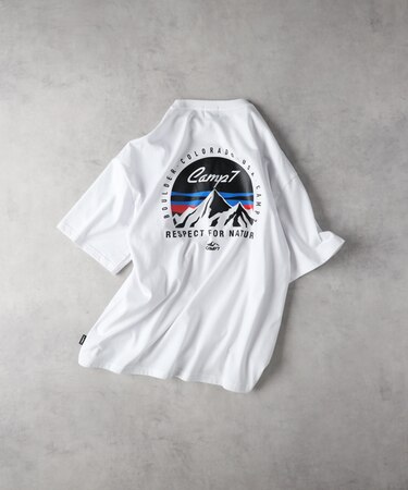 キャンプ7 マウンテンロゴグラフィックＴシャツ