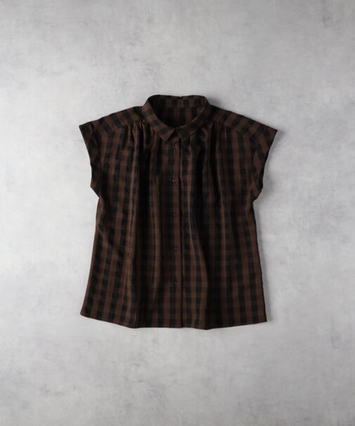 ハニーサックルローズ シアーチェックブラウス