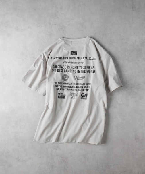 キャンプ7 【ONE　OCEAN】バックロゴプリントTシャツ