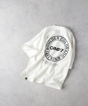 キャンプ7 サークルロゴプリントＴシャツ