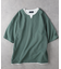 バックナンバー キーネック切替半袖Tシャツ