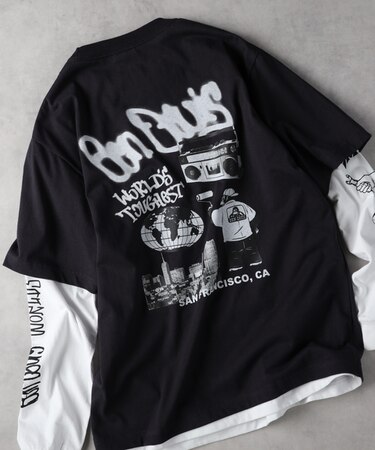 ベンデイビス リアルレイヤードロングスリーブプリントＴシャツ
