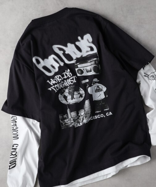 ベンデイビス リアルレイヤードロングスリーブプリントＴシャツ