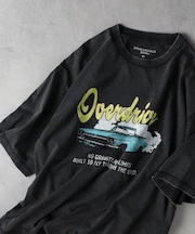 ハニーサックルローズ アシッド加工プリントＴシャツ