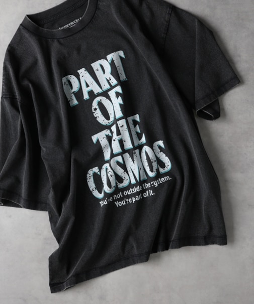 ハニーサックルローズ アシッド加工プリントＴシャツ