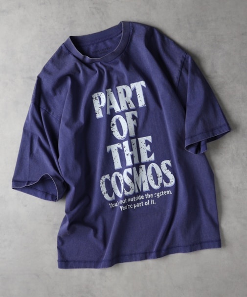 ハニーサックルローズ アシッド加工プリントＴシャツ