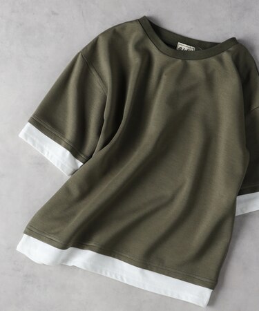 リファービッシュ 接触冷感フェイクレイヤードＴシャツ