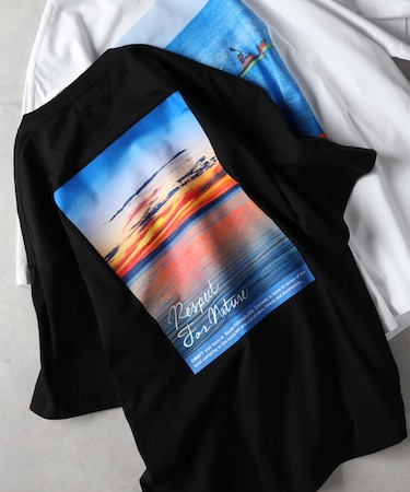 キャンプ7 バックフォトプリントＴシャツ