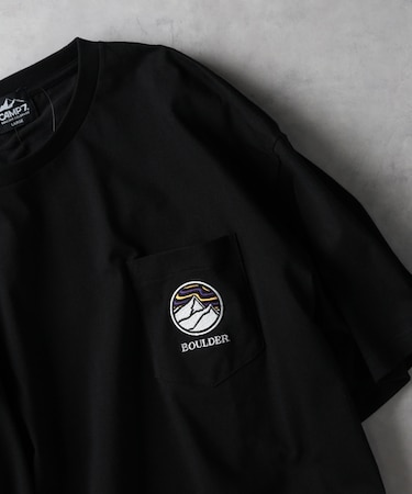 キャンプ7 ロゴワッペン胸ポケットＴシャツ