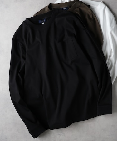 バックナンバー シルケット加工胸ポケットロングスリーブＴシャツ