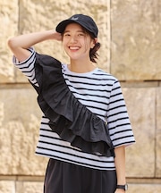 ハニーサックルローズ 接触冷感アシメフリルＴシャツ