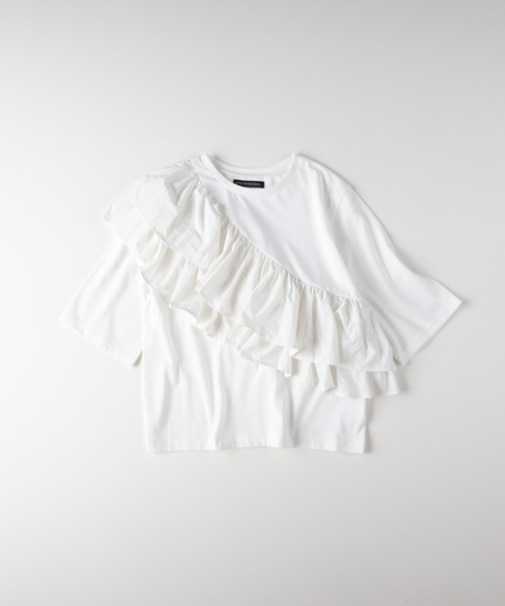 ハニーサックルローズ 接触冷感アシメフリルＴシャツ