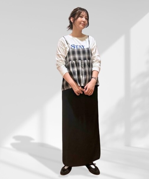 ハニーサックルローズ オンブレチェックキャミ